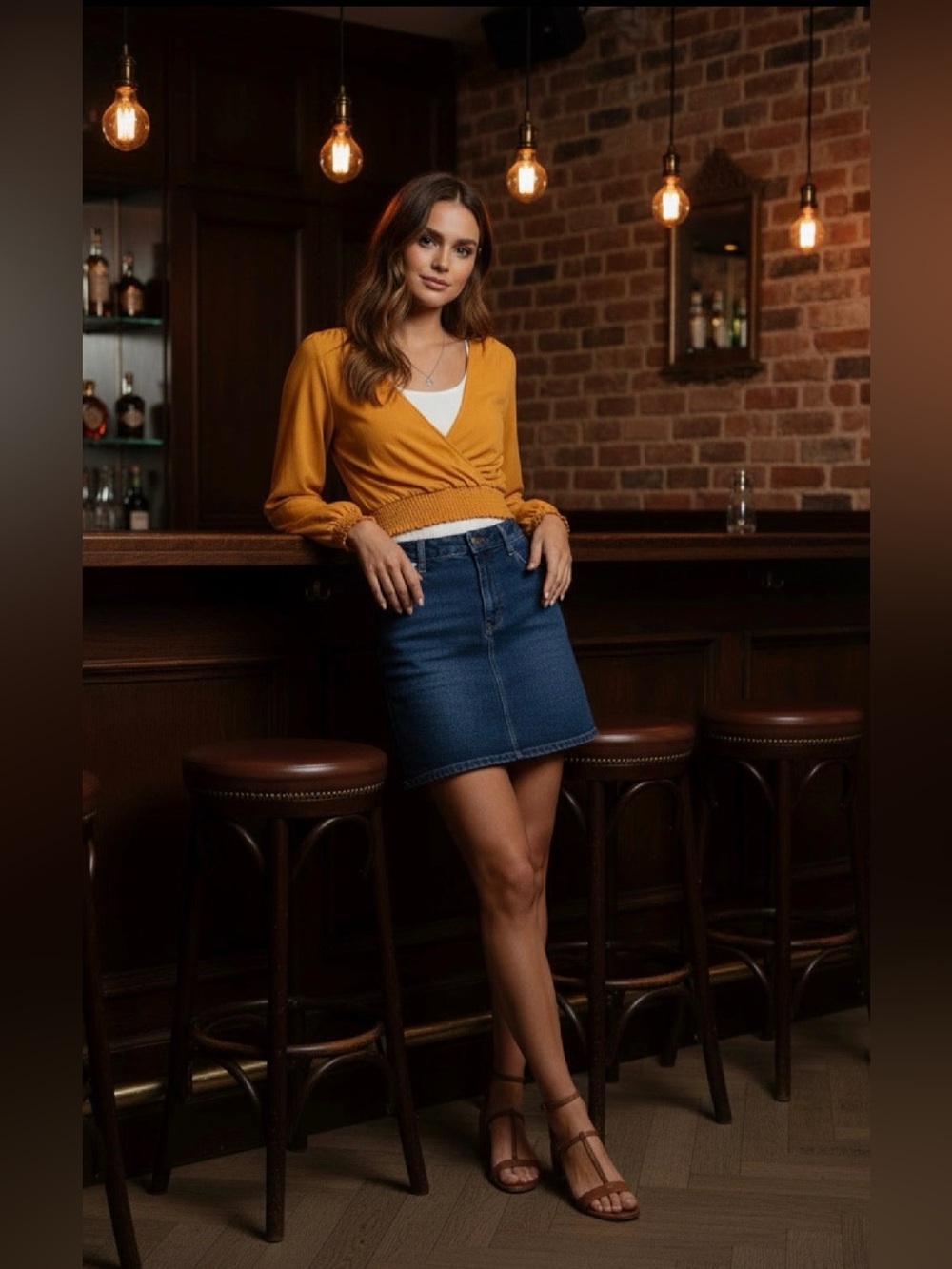 Aritzia WiILFRED Reign Blouse in Tuscan Sun Orange